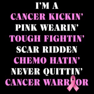 Cancer Kickin' - Unisex Short-sleeve T-shirt 140g High quality DTG Design