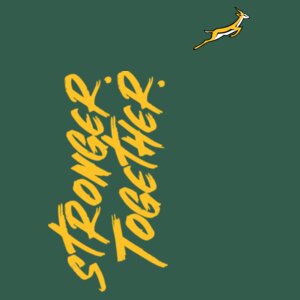 "Stronger. Together." Springbok Supporter T-shirt - Unisex Short-sleeve T-shirt 140g - High quality DTG Design
