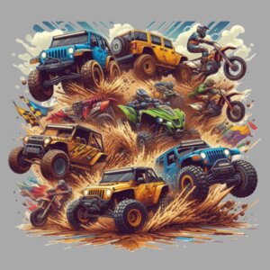 Off road fun - High-Neck Fleece Sweater Design
