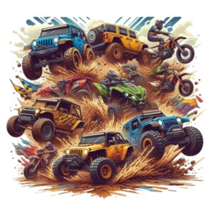 Off road fun - Unisex Short-sleeve T-shirt - 180g High Quality DTG Design