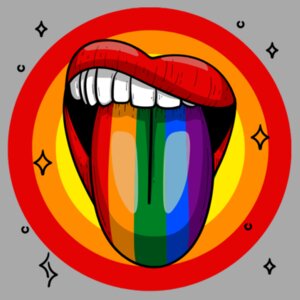 Pride Tongue - High-Neck Fleece Sweater Design