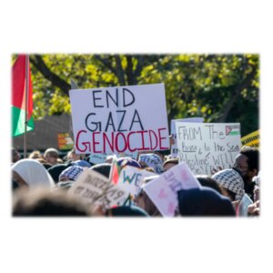 End The Gaza Genocide - Junior Short-sleeve T-shirt Design