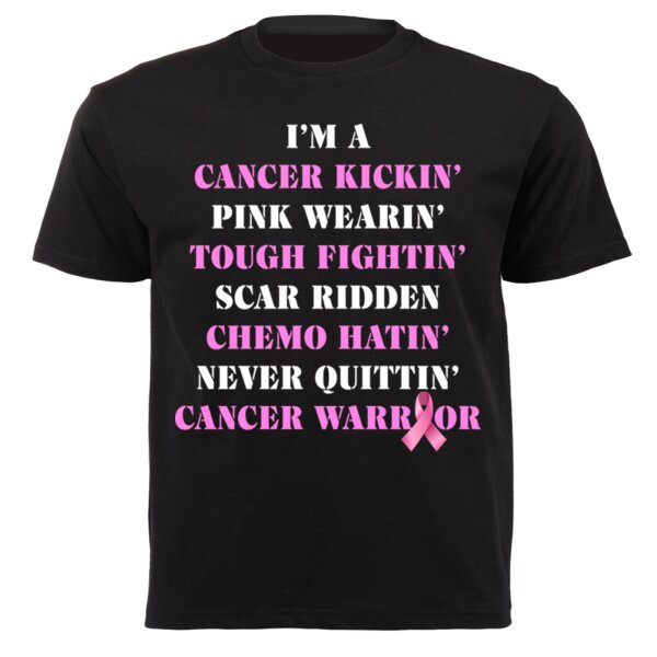 Cancer Kickin' - Unisex Short-sleeve T-shirt - 180g High Quality DTG Thumbnail