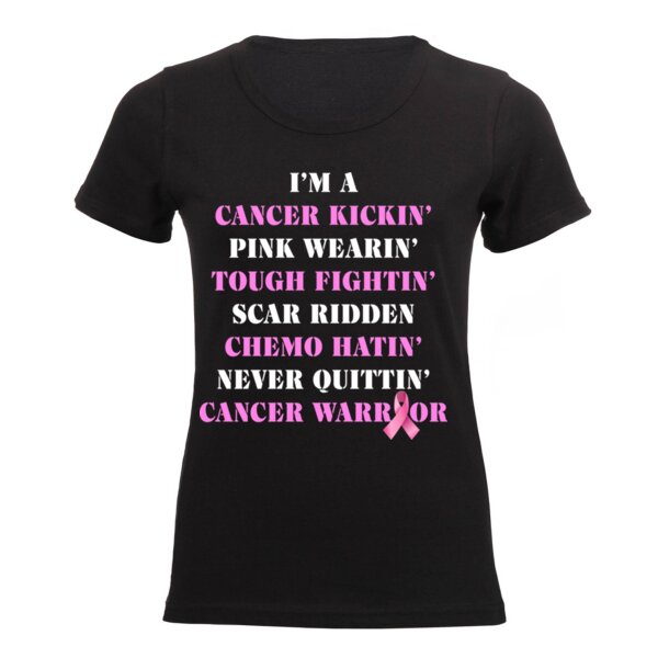Cancer Kickin' - Ladies Short-sleeve T-shirt  Thumbnail
