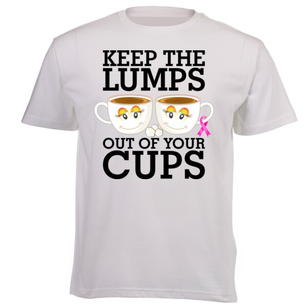 Keep The Lumps Out Of Your Cups  - Unisex Platinum Short-sleeve T-shirt 60g High Quality DTG Thumbnail