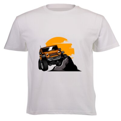 Going off-road - Unisex Luxe Short-sleeve T-shirt - 220g High Quality DTG Thumbnail