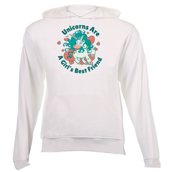 Unicorns Are A Girl's Best Friend - Junior Hoodie Thumbnail