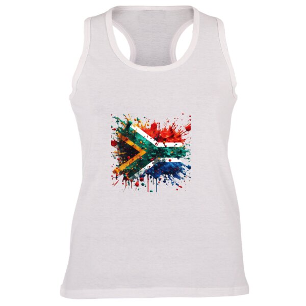 South African Flag - Paint Splatter 1 - Racer Back Thumbnail