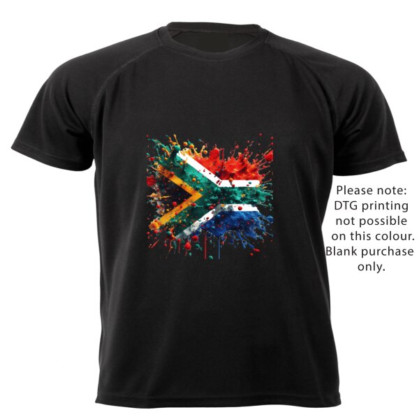 South African Flag - Paint Splatter 1 - Unisex Dri-Fit T-shirt  Thumbnail