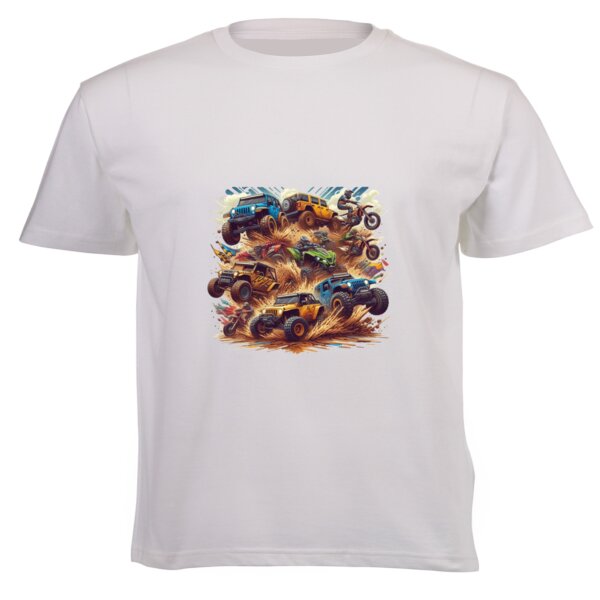 Off road fun - Unisex Luxe Short-sleeve T-shirt - 220g High Quality DTG Thumbnail