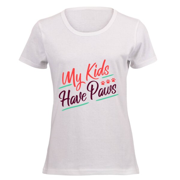 My Kids Have Paws - Ladies Short-sleeve T-shirt  Thumbnail