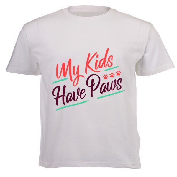 My Kids Have Paws - Unisex Luxe Short-sleeve T-shirt - 220g Thumbnail