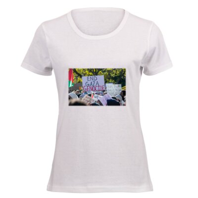 End The Gaza Genocide - Ladies Short-sleeve T-shirt  Thumbnail