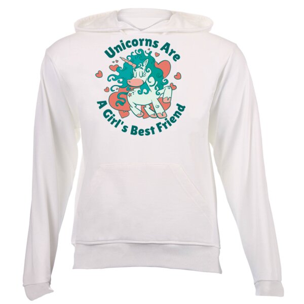 Unicorns Are A Girl's Best Friend DTF - Junior Hoodie 260g Thumbnail
