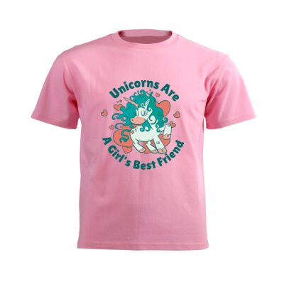 Unicorns Are A Girl's Best Friend DTF - Junior Short-sleeve T-shirt 180g Thumbnail