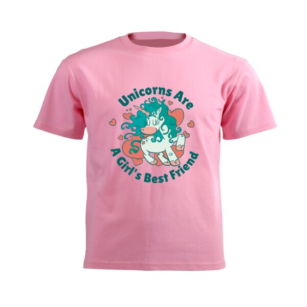 Unicorns Are A Girl's Best Friend DTF - Junior Short-sleeve T-shirt 180g Thumbnail
