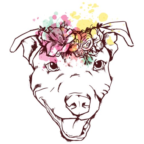 Floral Pitbull Thumbnail